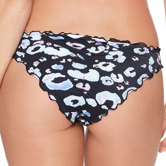 Salt+Cove LEOPARD MULTI Ruffled Bikini Swim Bottom - Picture 2 of 6